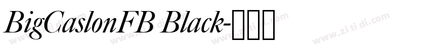BigCaslonFB Black字体转换